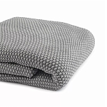 Плед из хлопка серого цвета Waffle Comfort варинант исполнения - 2 | Loft Concept в Волгограде