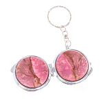 Зеркало брелок складное двухстороннее из натурального камня Родонит Stone Mirrors варинант исполнения - 6 | Loft Concept в Волгограде