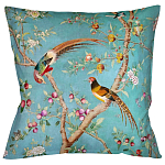 Подушка декоративная с изображением птиц в саду Chinoiserie Birds in the Peach Orchard Cushion варинант исполнения - 1 | Loft Concept в Волгограде