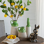 Статуэтка заяц из текстурированной терракоты и покрытый глянцевой краской под бронзу Rabbit Charm  варинант исполнения - 6 | Loft Concept в Волгограде