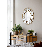 Зеркало настенное с круглыми зеркальными вставками Modern Mirror Space варинант исполнения - 2 | Loft Concept в Волгограде