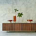 Высокая чаша из янтарного стекла Amber Marble Vase варинант исполнения - 4 | Loft Concept в Волгограде