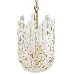 Подвесной светильник декорированный цветами из стекла Lightness of Flowers варинант исполнения - 1 | Loft Concept в Волгограде