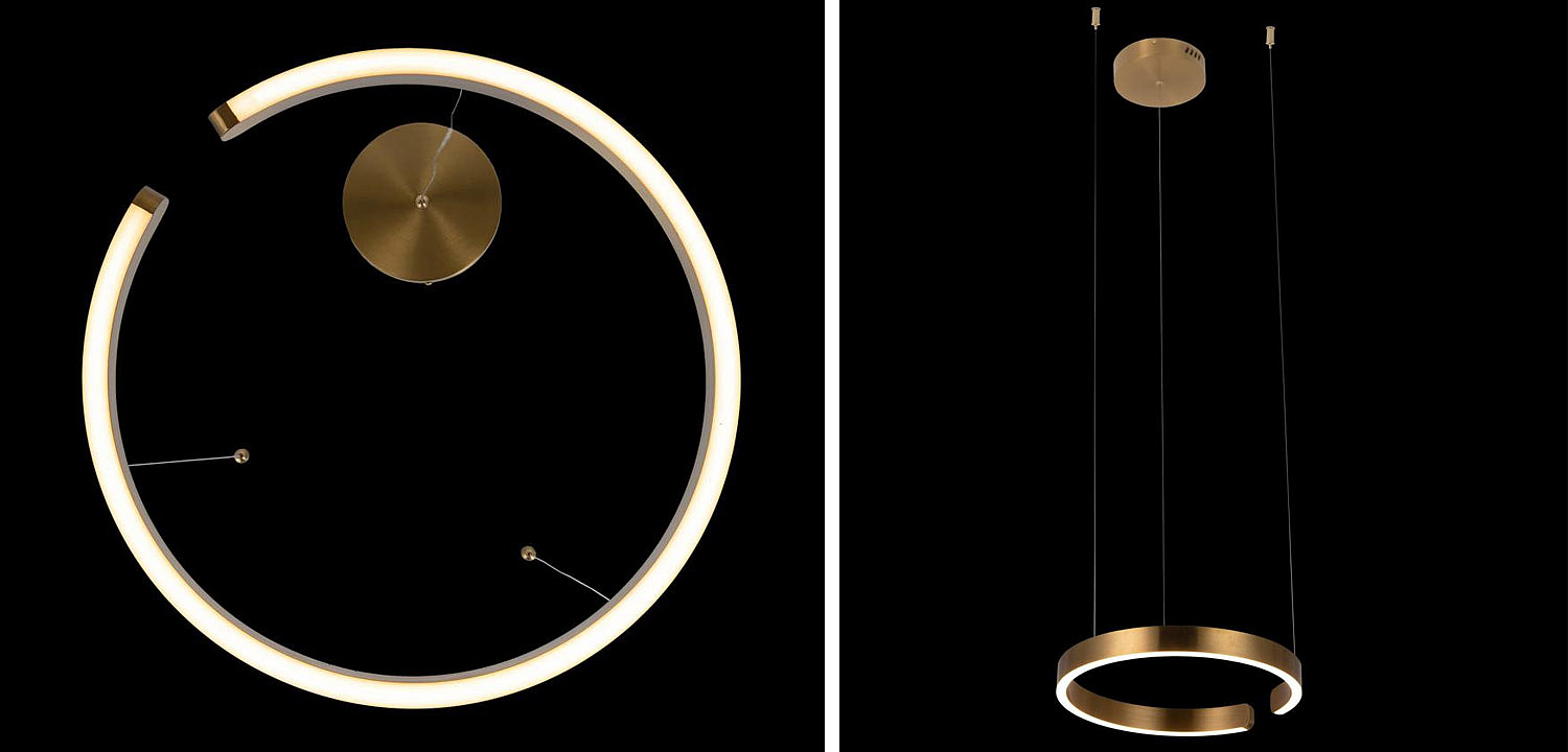 Подвесной светильник Half Ring brass 40 Подвесной светильник Half Ring brass 40 - Loft-Concept в Волгограде