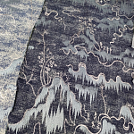 Мебельная ткань Вышивка темно-серый цвет 130 см T2-40 варинант исполнения - 1 | Loft Concept в Волгограде