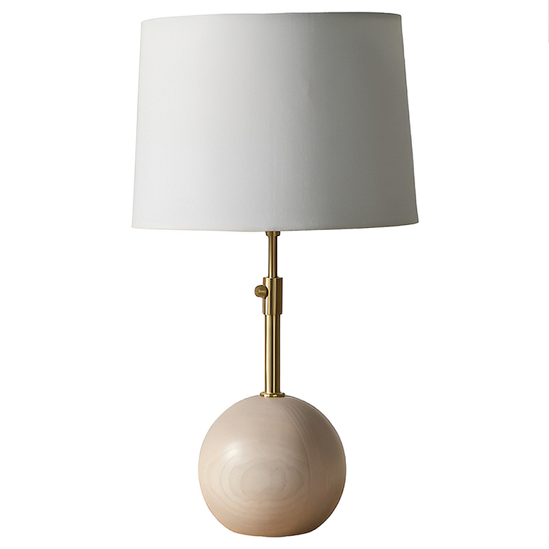 Настольная лампа на круглом основании из дерева Table Lamp Wood Латунь Белый Бежевый Черный Настольная лампа на круглом основании из дерева Table Lamp Wood Латунь Белый Бежевый Черный в Волгограде | Loft Concept