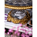 Чаша из прозрачного стекла с бронзовым ободком и фигурками бабочек Eden Garden варинант исполнения - 5 | Loft Concept в Волгограде