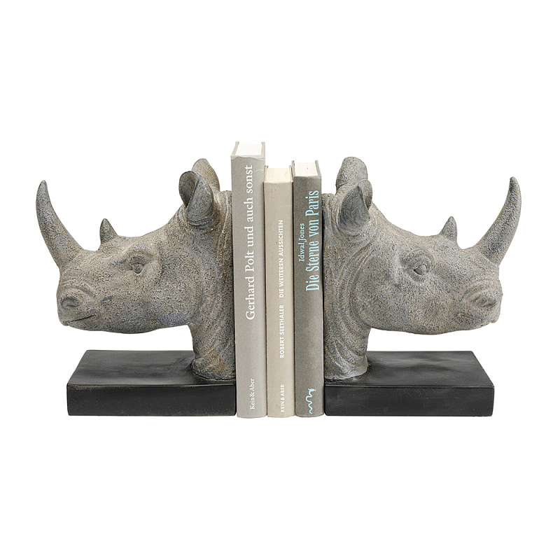 Держатель для книг Носороги Серый Черный в Волгограде | Loft Concept 