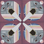 Плитка дизайнерская с узором Маска варинант исполнения - 3 | Loft Concept в Волгограде