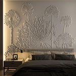 Барельеф DANDELIONS варинант исполнения - 1 | Loft Concept в Волгограде