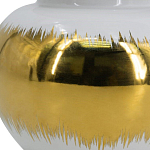 Ваза белая с крышкой и золотистыми фрагментами 24 см Chinoiserie Ceramics варинант исполнения - 3 | Loft Concept в Волгограде