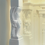 Встраиваемый в стену гипсовый светильник под покраску с колоннами и арками в античном стиле Antiquity Athena варинант исполнения - 13 | Loft Concept в Волгограде