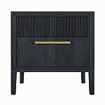 Прикроватная Тумбочка Primo с двумя ящиками Черный дуб варинант исполнения - 1 | Loft Concept в Волгограде