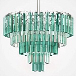 Дизайнерская люстра AQUA Blue Lagoon бирюзовое стекло несколько ярусов варинант исполнения - 1 | Loft Concept в Волгограде