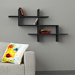 Полка фигурная подвесная цвета антрацит HALIC BOOKCASE ANTHRACITE варинант исполнения - 1 | Loft Concept в Волгограде