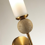 Бра с цилиндрическим матовым плафоном и шаром из камня на металлическом основании Orb Essence варинант исполнения - 10 | Loft Concept в Волгограде