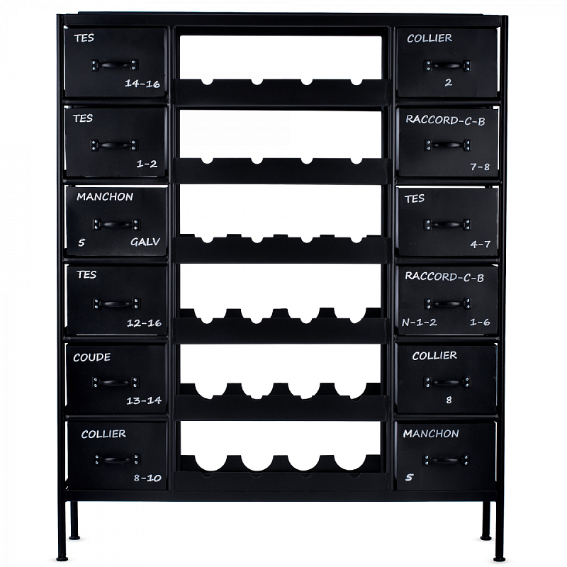 Винный стеллаж RADAGAST IRON WINE CHEST BLACK Черный Красный Оранжевый Желтый Белый Серый Синий Зеленый Голубой Бирюзовый Винный стеллаж RADAGAST IRON WINE CHEST BLACK Черный Красный Оранжевый Желтый Белый Серый Синий Зеленый Голубой Бирюзовый в Волгограде | Loft Concept