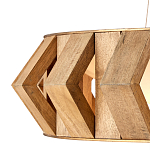 Люстра круглая из толстых деревянных реек Wooden Slats варинант исполнения - 2 | Loft Concept в Волгограде