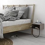 Прикроватная тумба бежево-серого цвета с откидной дверцей NORFOLK NIGHTSTAND LIGHT MOCHA варинант исполнения - 2 | Loft Concept в Волгограде