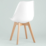 Стул с основой из пластика и мягким сиденьем Arvika White варинант исполнения - 4 | Loft Concept в Волгограде