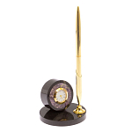 Часы настольные с ручкой из натурального камня Stone Clock варинант исполнения - 5 | Loft Concept в Волгограде