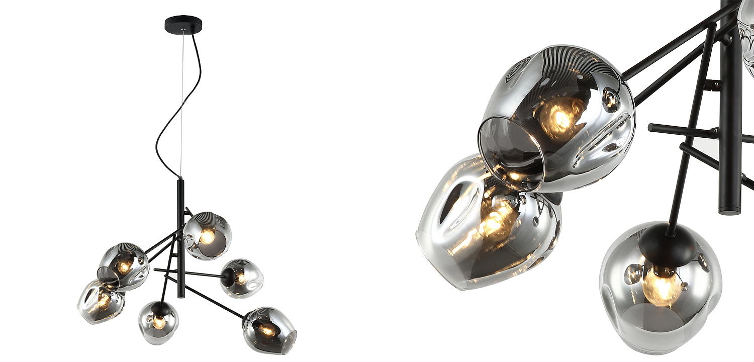 Люстра Branching Bubble Chandelier Vertical Gray Люстра Branching Bubble Chandelier Vertical Gray - Loft-Concept в Волгограде