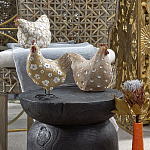 Статуэтка курица с текстурной поверхностью бежевого цвета Rustic Chicken варинант исполнения - 5 | Loft Concept в Волгограде