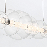 Подвесной светильник линейный с прозрачными стеклянными шарами разного диаметра Eurofase варинант исполнения - 8 | Loft Concept в Волгограде