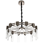 Люстра с прямоугольными хрустальными плафонами Glass Rectangles Chrome Chandelier 60 варинант исполнения - 2 | Loft Concept в Волгограде