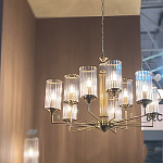 Люстра с 9-ю цилиндрическими стеклянными плафонами Jeanette варинант исполнения - 6 | Loft Concept в Волгограде
