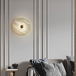 Бра в форме диска из натурального камня с декоративным центральным элеменом Cryptocrystalline Stone варинант исполнения - 4 | Loft Concept в Волгограде