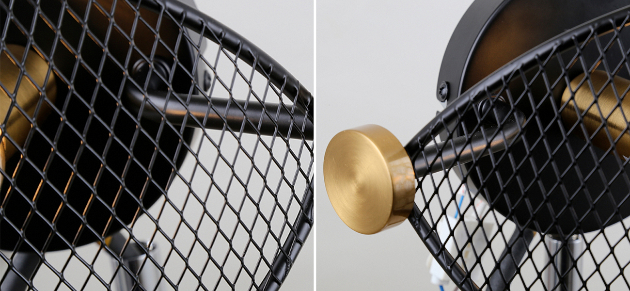 Черное бра с латунными вставками Mosquitoes Caster Черное бра с латунными вставками Mosquitoes Caster - Loft-Concept в Волгограде