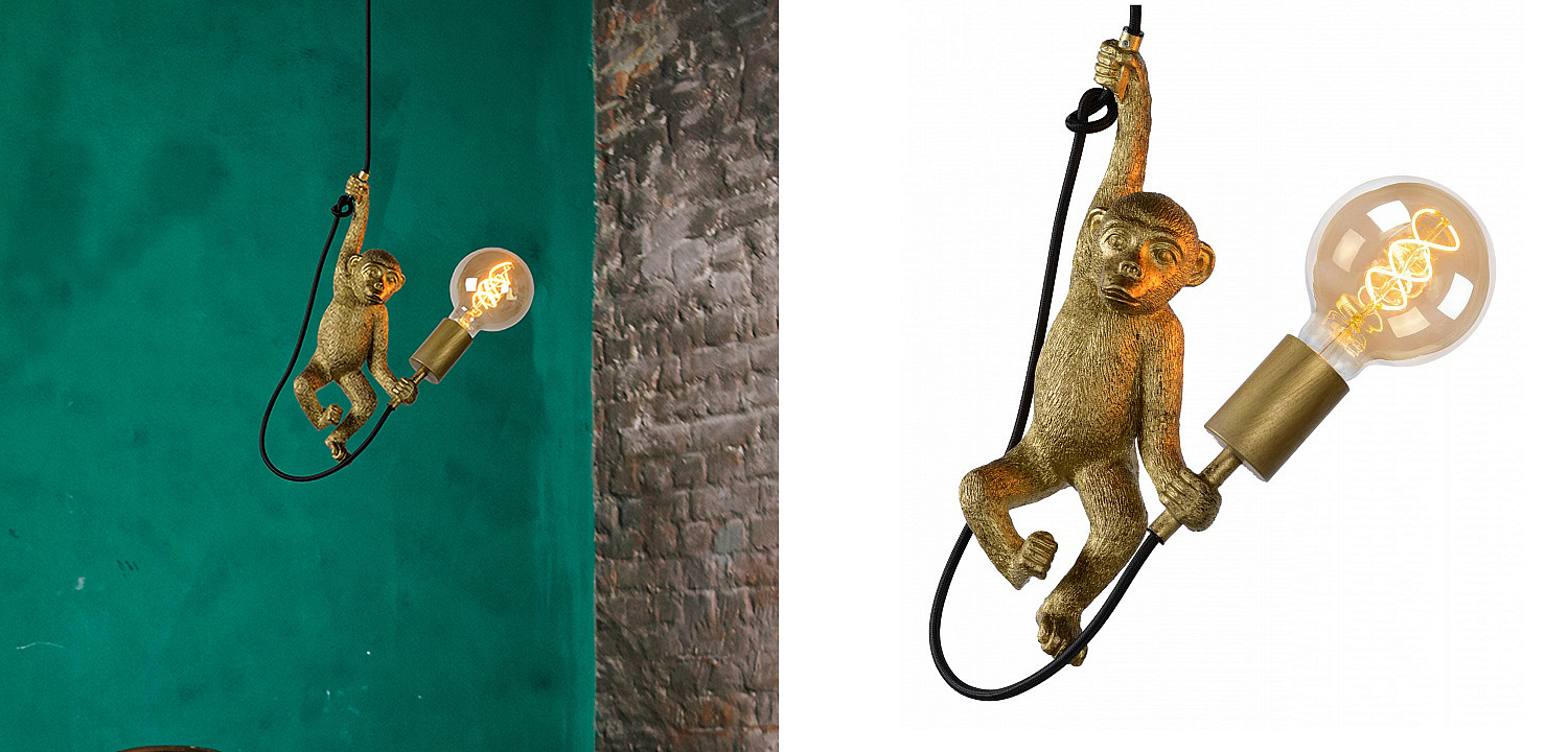 Подвесной светильник Monkey holding a light bulb Подвесной светильник Monkey holding a light bulb - Loft-Concept в Волгограде