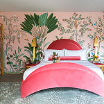 Обои ручная роспись Amazonia Florence Pink dyed silk варинант исполнения - 3 | Loft Concept в Волгограде