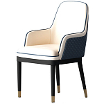 Стул с подлокотниками Helen Chair Dark Blue White варинант исполнения - 1 | Loft Concept в Волгограде