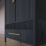 Шкаф платяной Primo с выдвижными ящиками шпон Светлый дуб варинант исполнения - 5 | Loft Concept в Волгограде