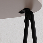 Стол приставной с 2-мя круглыми бежево-серыми столешницами ESSEL LIGHT MOCHA варинант исполнения - 1 | Loft Concept в Волгограде