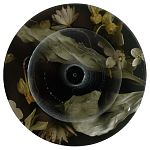 Круглая подставка под благовония из эпоксидной смолы с цветами черная Epoxy Resin Flowers Incense Stand Black варинант исполнения - 1 | Loft Concept в Волгограде