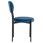 Стул с круглым сиденьем на металлическом основании ALFIE CHAIR Blue варинант исполнения - 5 | Loft Concept в Волгограде