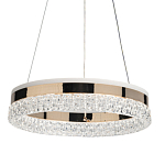 Люстра в виде кольца золотого цвета с прозрачными вставками Radiant Rail варинант исполнения - 1 | Loft Concept в Волгограде