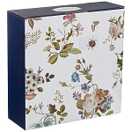 Ваза фарфоровая белая на ножке с рисунком цветов Garden Whisper Porcelain Set  варинант исполнения - 2 | Loft Concept в Волгограде