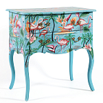 Комод с росписью Розовый фламинго L.XV CHEST OF DRAWERS Flowers with Flamingo варинант исполнения - 1 | Loft Concept в Волгограде