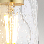 Бра цвета латунь с прозрачным цилиндрическим плафоном из пузырчатого стекла Kichler варинант исполнения - 4 | Loft Concept в Волгограде