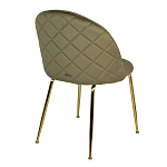 Стул велюровый хаки на золотистых металлических ножках Vendramin Chair варинант исполнения - 3 | Loft Concept в Волгограде