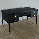 Письменный стол с 4-мя ящиками Elsa Dreams Black  варинант исполнения - 1 | Loft Concept в Волгограде