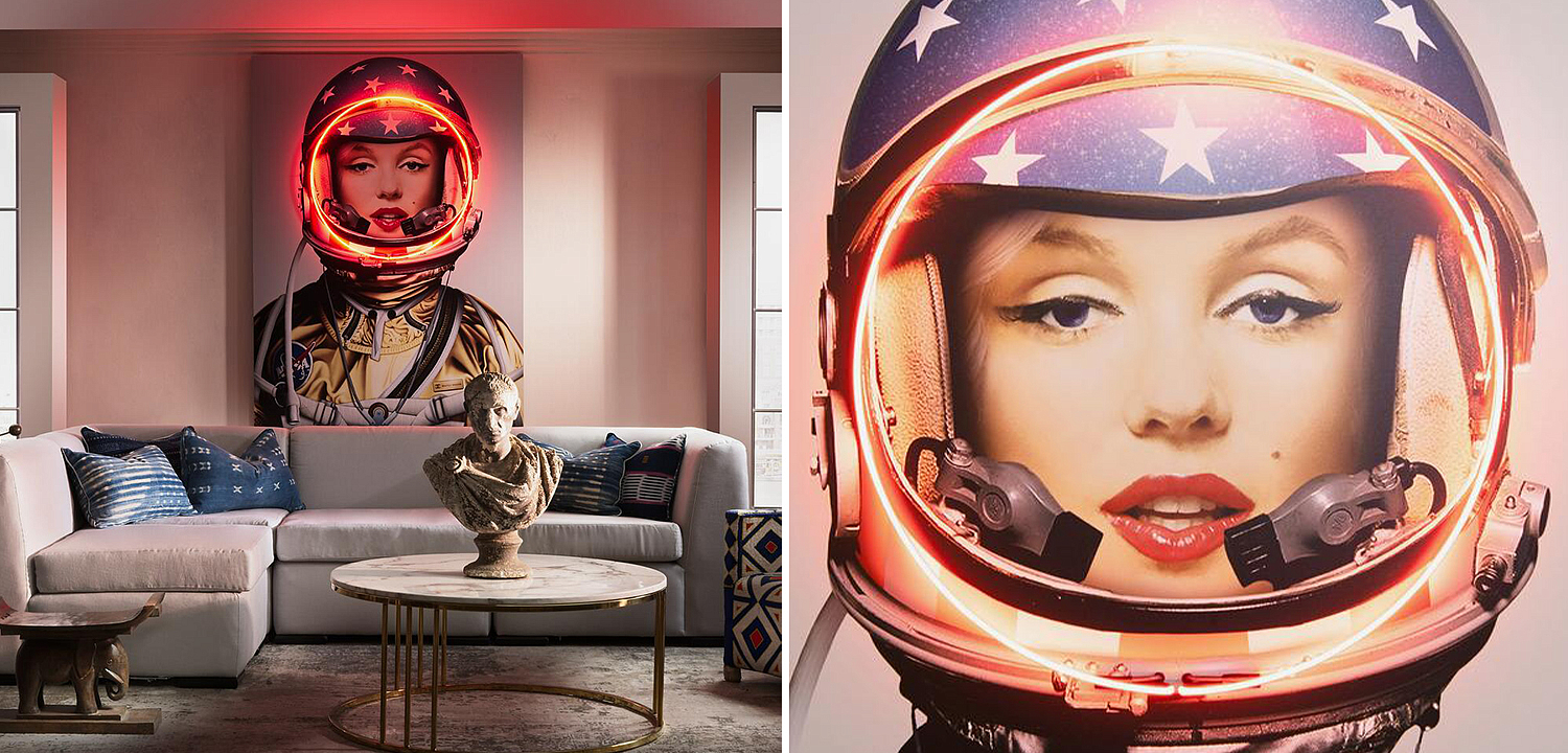 Неоновый постер Мерлин Монро в Скафандре Space Girl Marilyn Неоновый постер Мерлин Монро в Скафандре Space Girl Marilyn - Loft-Concept в Волгограде