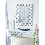 Прямоугольное зеркало с инкрустацией раковинами устриц Mother оf Pearl Facets варинант исполнения - 5 | Loft Concept в Волгограде