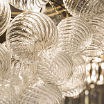 Люстра подвесная с рифлёными стеклянными шарами в форме воздушного облака Berries Chandelier варинант исполнения - 5 | Loft Concept в Волгограде