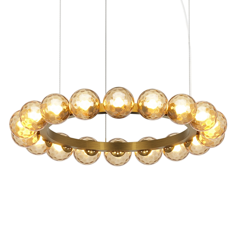 Люстра подвесная Ambre 3000К Латунь Янтарный в Волгограде | Loft Concept 