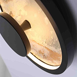 Бра круглое светодиодное с черной рамкой Stone Circle варинант исполнения - 2 | Loft Concept в Волгограде